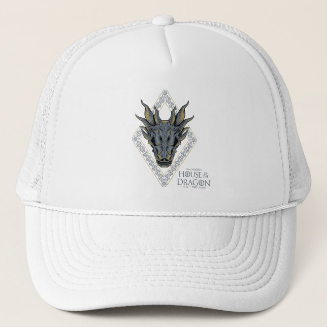 Gorra De Camionero CASA DEL DRAGÓN | Balerion Skull Diamond Escudo (Anverso)