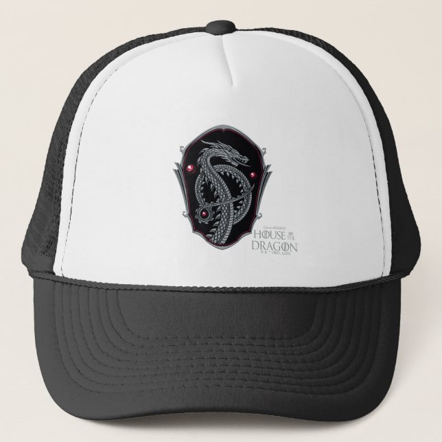 Gorra De Camionero CASA DEL DRAGÓN | Escudo Silver Dragon (Anverso)