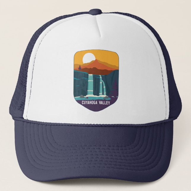 Gorra De Camionero Cascadas del Parque Nacional Cuyahoga Valley Ohio (Anverso)