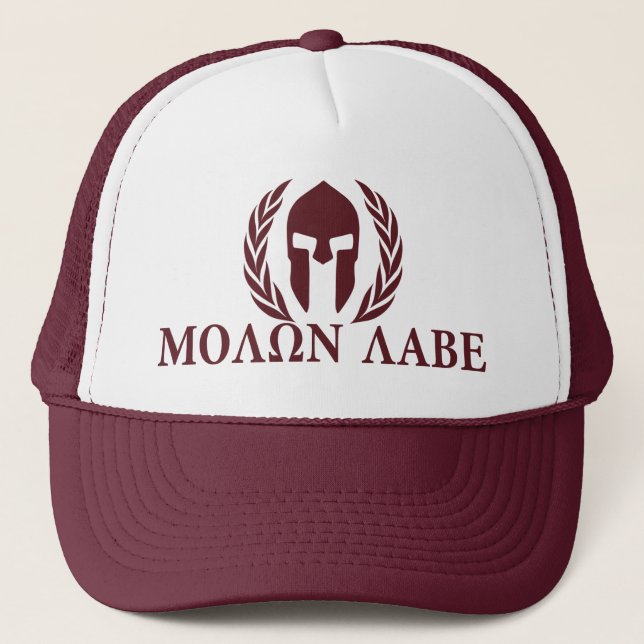 Gorra De Camionero Casco espartano de Molon Labe (Anverso)