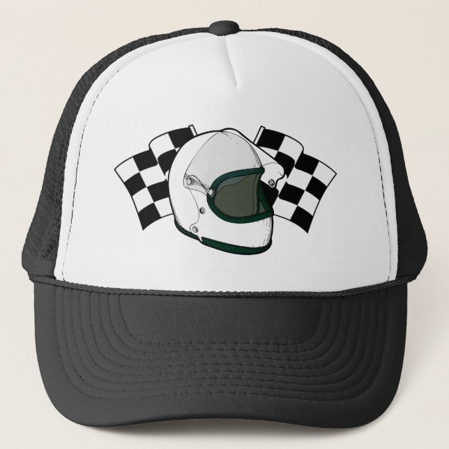 Gorra De Camionero Casco y banderas (Anverso)