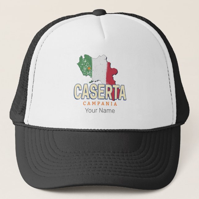 Gorra De Camionero Caserta Italia Retro Campania Mapa de recuerdo de  (Anverso)