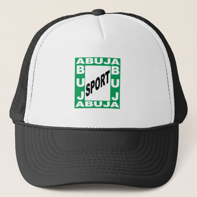 Gorra De Camionero Casquette Trucker  blanc noir  ABUJA SPORT (Anverso)