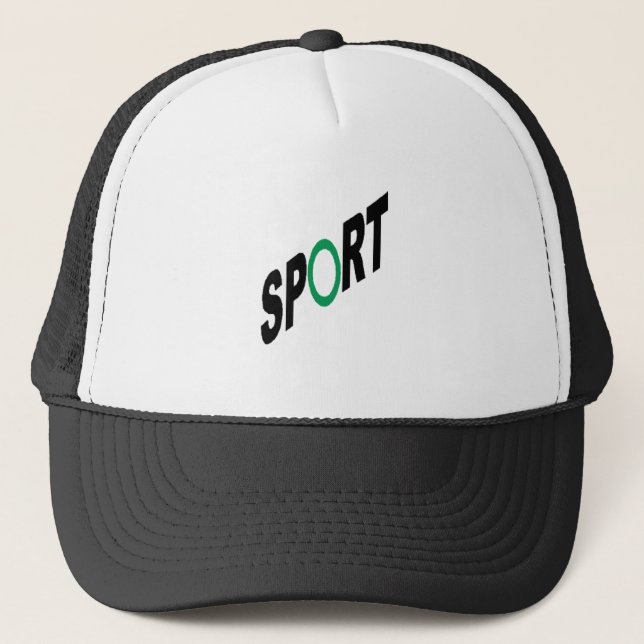 Gorra De Camionero Casquette Trucker blanc noir  SPORT  (Anverso)