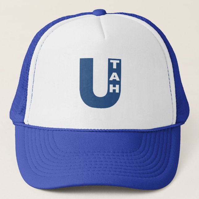Gorra De Camionero Casquette Trucker blanc royal UTAH (Anverso)