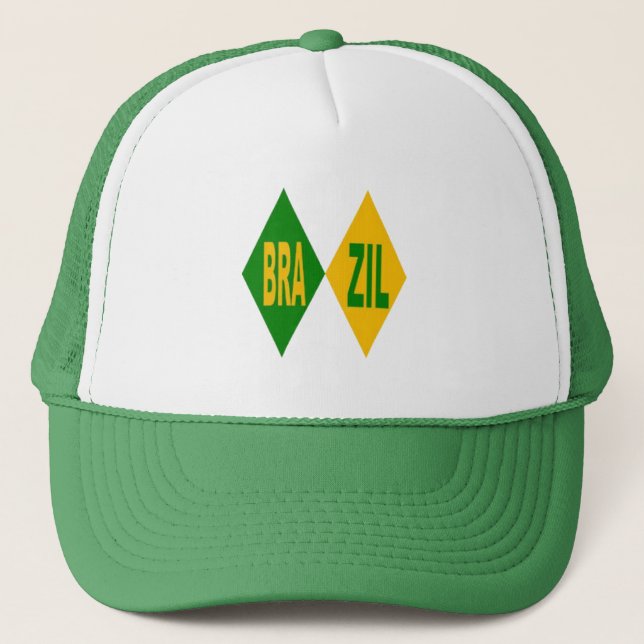 Gorra De Camionero Casquette Trucker blanc vert  BRAZIL  (Anverso)