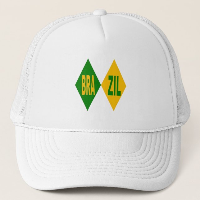 Gorra De Camionero Casquette Trucker blanche  BRAZIL (Anverso)