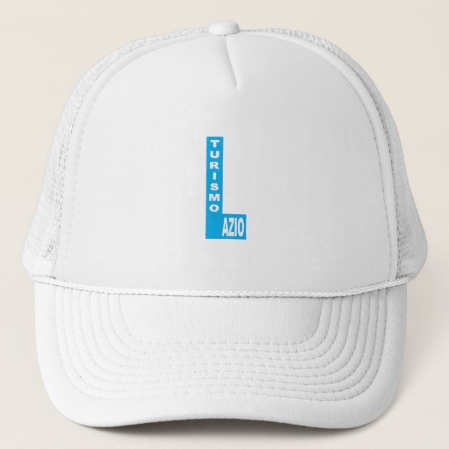 Gorra De Camionero Casquette Trucker blanche DESIGN  LAZIO  TURISMO (Anverso)