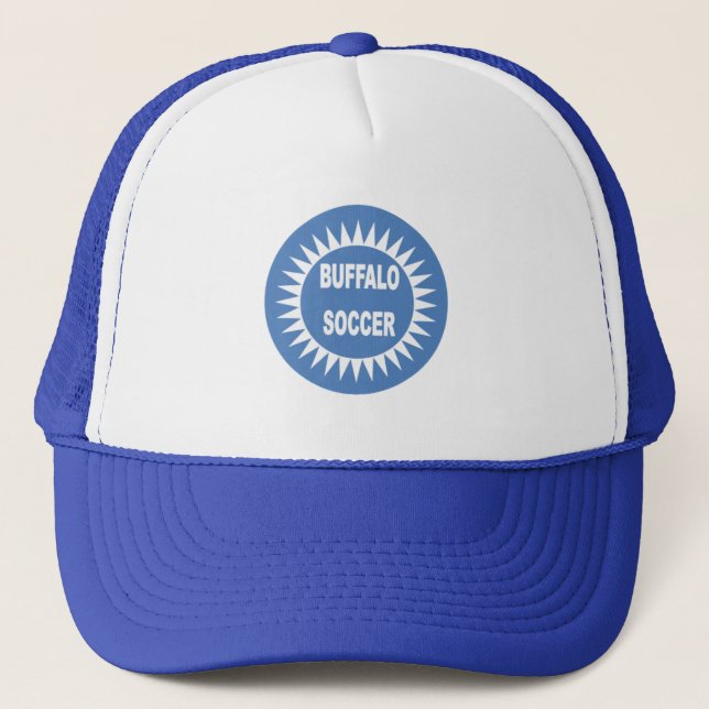 Gorra De Camionero Casquette Trucker bleu blanc BUFFALO SOCCER (Anverso)