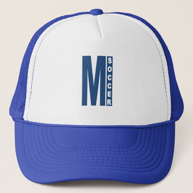 Gorra De Camionero Casquette Trucker bleu blanc MICHIGAN SOCCER (Anverso)