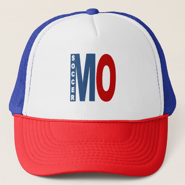 Gorra De Camionero Casquette Trucker bleu blanc rouge MISSOURI SOCCER (Anverso)