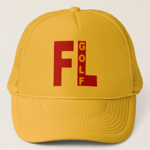 Gorra De Camionero Casquette trucker jaune FLORIDA GOLF