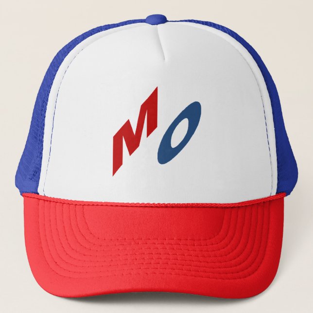 Gorra De Camionero casquette trucker rouge blanc bleu  MISSOURI (Anverso)