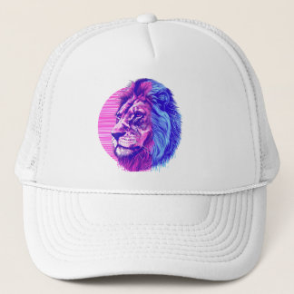 Gorra De Camionero Casquettes Trucker Lion Vaporwave  
