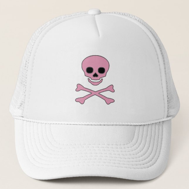 Gorra De Camionero Casquillo alegre rosado del pirata de Rogelio (Anverso)