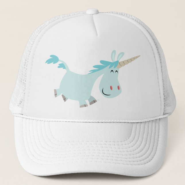 Gorra De Camionero Casquillo azul del camionero del unicornio del (Anverso)