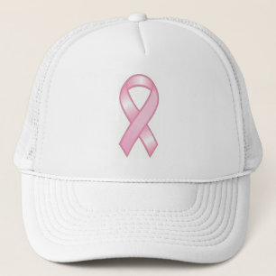 Gorra De Camionero Casquillo blanco de la conciencia del cáncer de