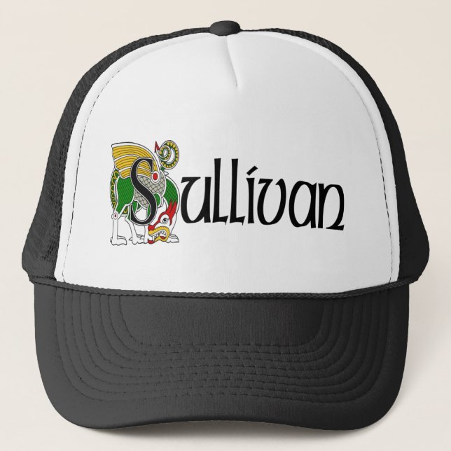 Gorra De Camionero Casquillo céltico del dragón de Sullivan (Anverso)