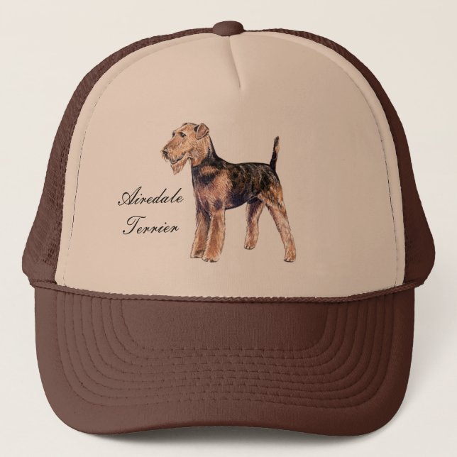 Gorra De Camionero Casquillo de Airedale Terrier (Anverso)