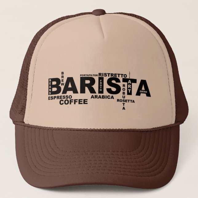 Gorra De Camionero Casquillo de Barista - diseños de Barista (Anverso)