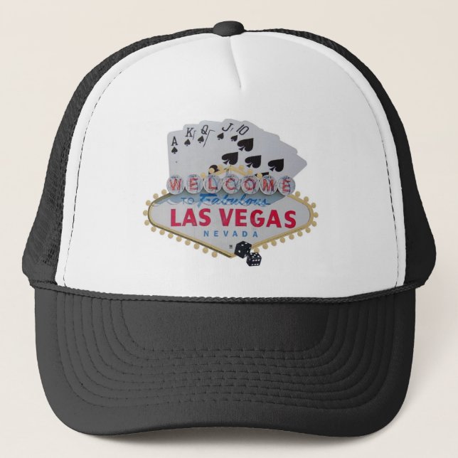 Gorra De Camionero Casquillo de colada real de Las Vegas con dados (Anverso)