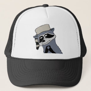 Gorra De Camionero Casquillo de coonskin del mapache que lleva