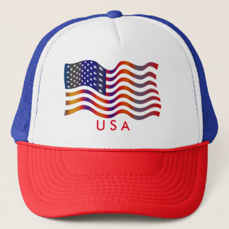 Gorra De Camionero Casquillo de la bola de la bandera americana