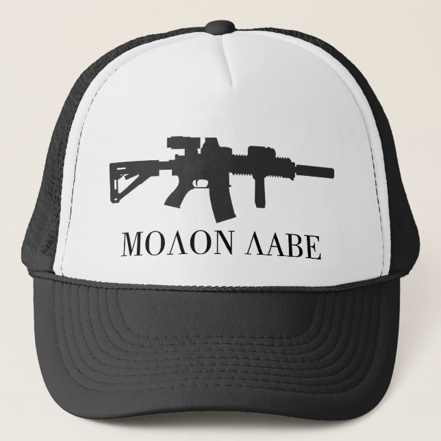 Gorra De Camionero Casquillo de la carabina de Molon Labe (Anverso)
