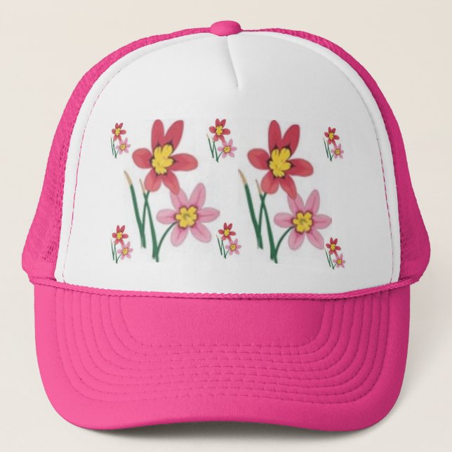 Gorra De Camionero Casquillo de la flor (Anverso)