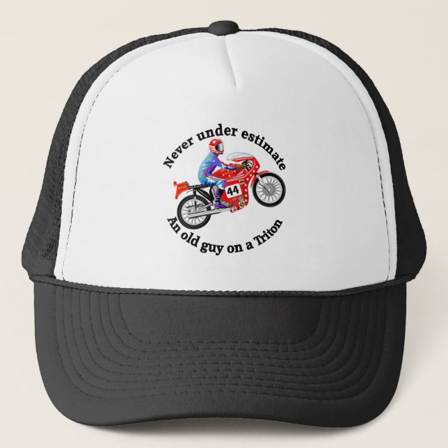 Gorra De Camionero Casquillo de la motocicleta de Tritón (Anverso)