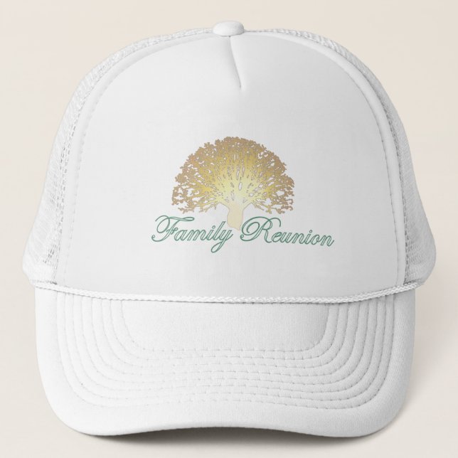 Gorra De Camionero Casquillo de la reunión de familia del árbol que (Anverso)