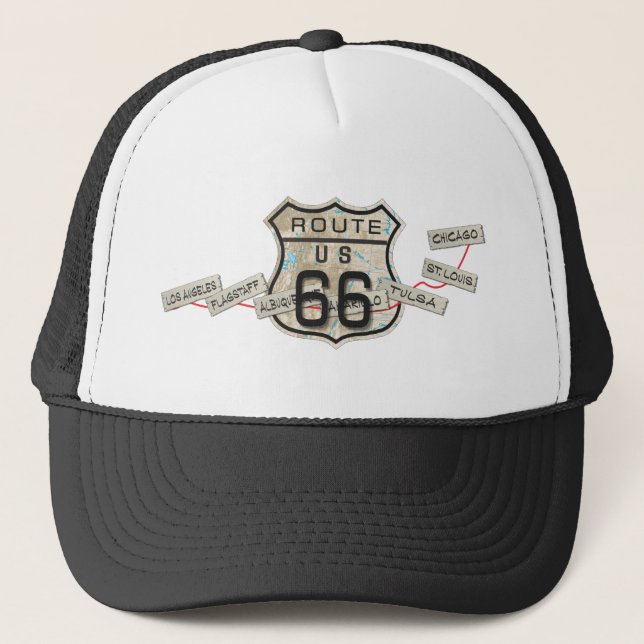 Gorra De Camionero Casquillo de la ruta 66 (Anverso)
