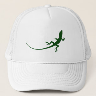 Gorra De Camionero Casquillo de la silueta del lagarto verde