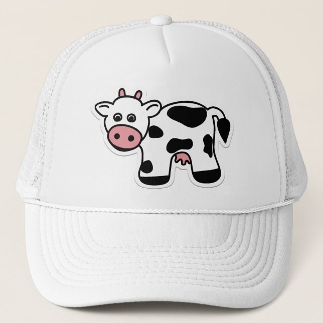 Gorra De Camionero Casquillo de la vaca del dibujo animado (Anverso)