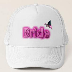 Gorra De Camionero Casquillo de novia blanco/ rosado caliente con mar