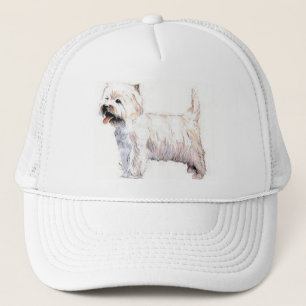 Gorra De Camionero Casquillo de Terrier blanco de montaña del oeste