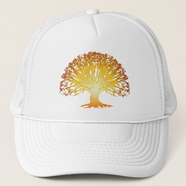 Gorra De Camionero Casquillo del árbol que brilla intensamente (Anverso)