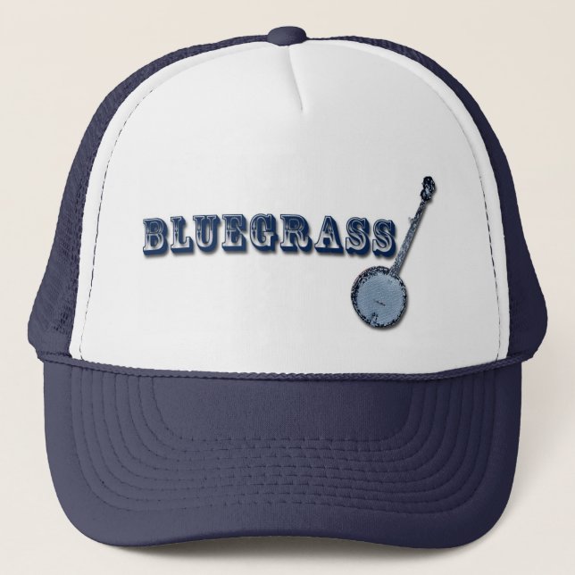 Gorra De Camionero Casquillo del banjo del Bluegrass (Anverso)