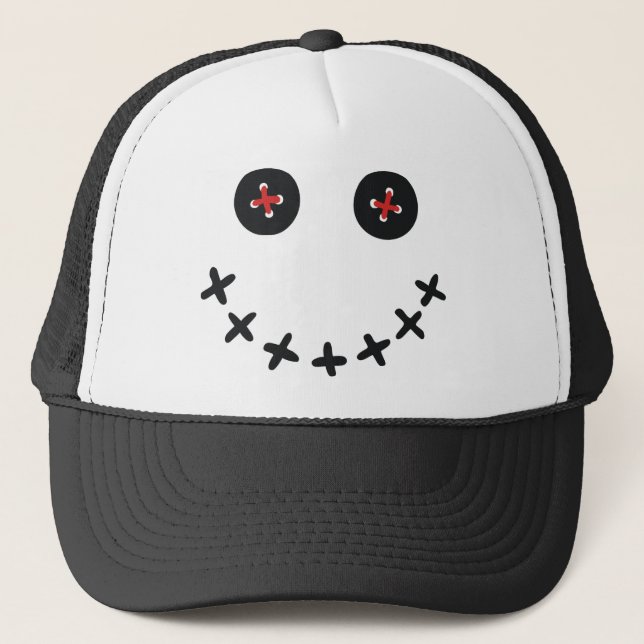 Gorra De Camionero Casquillo del camionero de la cara del vudú (Anverso)