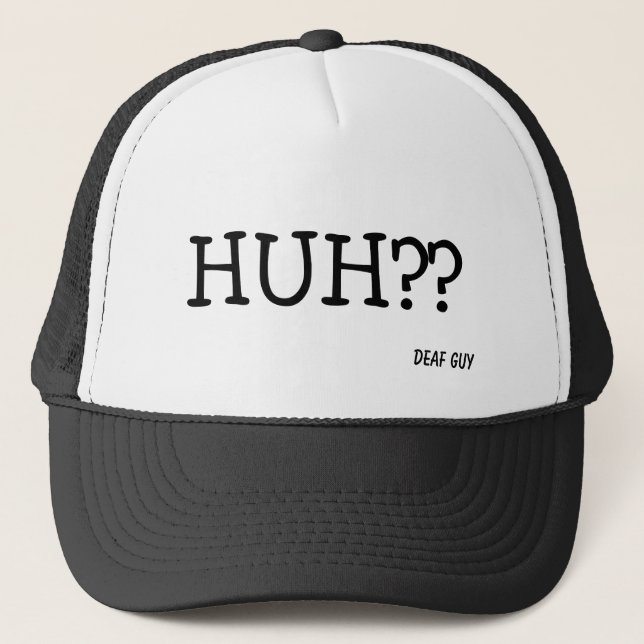 Gorra De Camionero casquillo del Camionero-estilo, "HUH??" en el (Anverso)