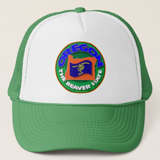 Gorra De Camionero Casquillo del círculo de Oregon (Anverso)