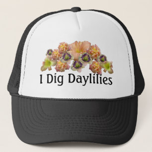 Gorra De Camionero Casquillo del collage del Daylily
