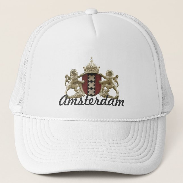 Gorra De Camionero Casquillo del emblema de la ciudad de Amsterdam (Anverso)