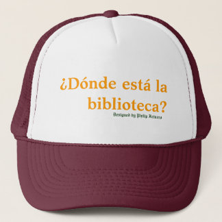 Gorra De Camionero Casquillo del humor de Biblioteca del La de Donde