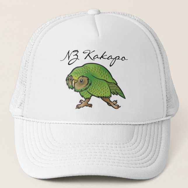 Gorra De Camionero Casquillo del Kakapo de NZ (Anverso)