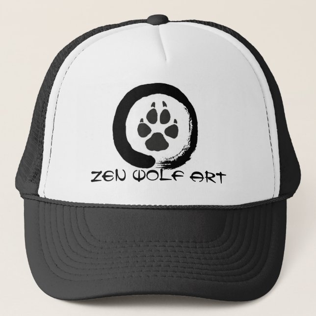 Gorra De Camionero Casquillo del lobo del zen (Anverso)