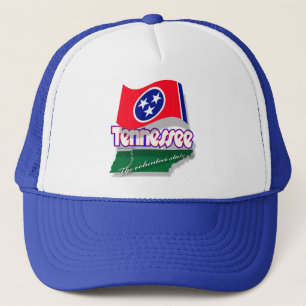 Gorra De Camionero Casquillo del mapflag de Tennessee