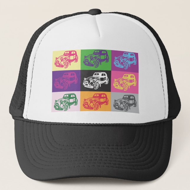 Gorra De Camionero Casquillo del mosaico de Citroen 2CV (Anverso)