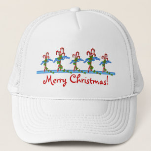 Gorra De Camionero Casquillo del navidad de Candy Cane Lane