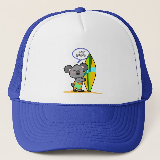 Gorra De Camionero Casquillo del oso de koala de la resaca (Anverso)